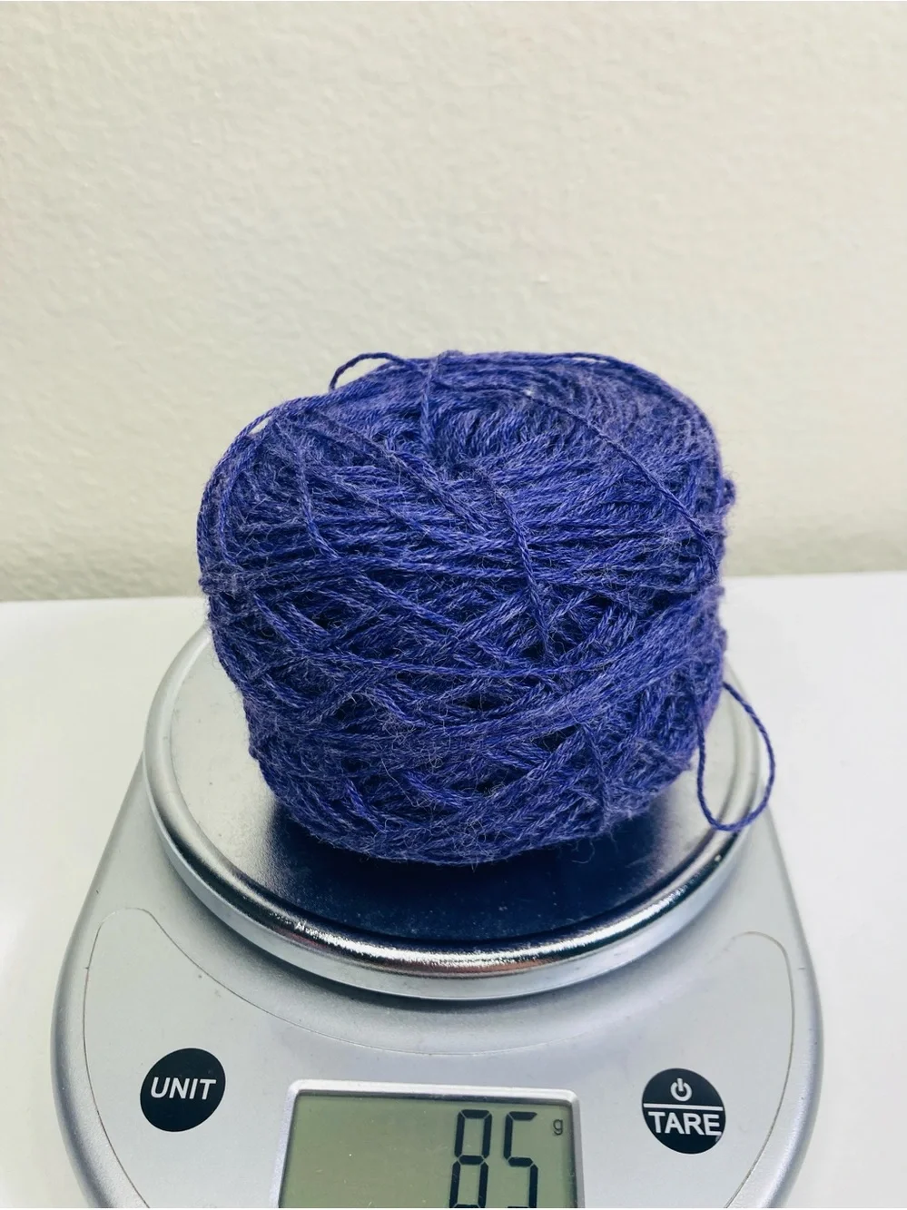 Bargain Yarn: 85g / 3.0 oz Deep Blue Lace Weight Yarn Cake Untagged